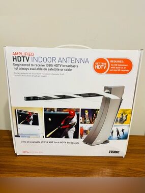 New Open Box Terk HDTVa Antenna Pro Indoor TV Amplified True HDTV 1080i 144P006